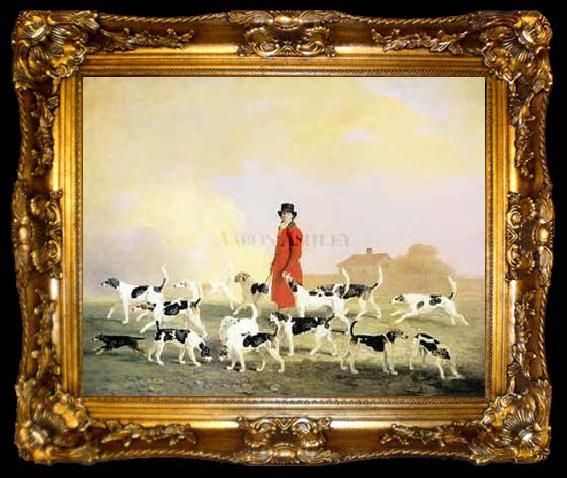framed  unknow artist Classical hunting fox, Equestrian and Beautiful Horses, 183., ta009-2